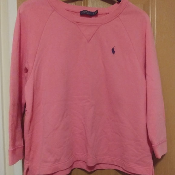 Polo Ralph Lauren Tops - Ralph Lauren Pink Sweatshirt Sz L